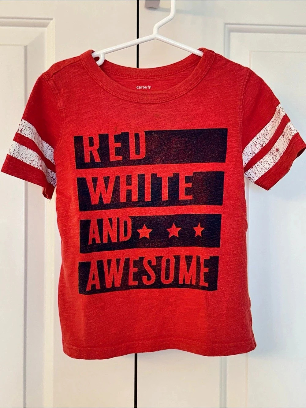 Red White and Awesome Toddler Graphic Tee